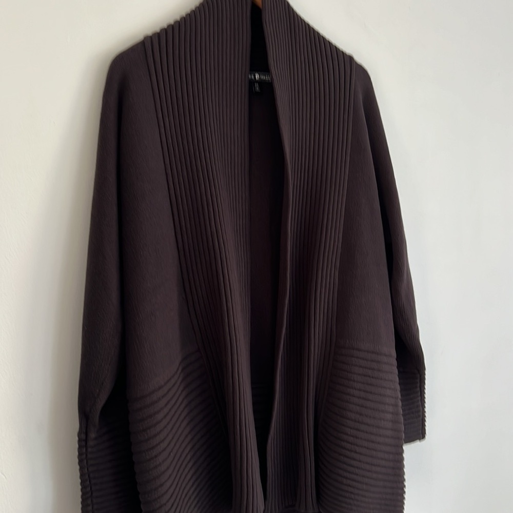 ABBIE Mags Open Front Cardigan Brown - Picture 3 of 8